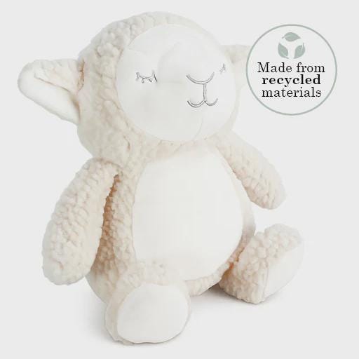 Personalised Printed Lamb Sheep Teddy • Farm Nursery Gift • Soft Cuddly Toy • New Baby Keepsake • Christening or Birthday Present