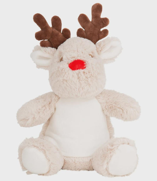 Personalised Printed Reindeer Plush • Christmas Nursery Decor • Soft Cuddly Toy • Baby Keepsake • Festive Gift Idea- Mumbles