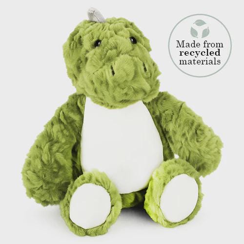 Personalised Printed Dinosaur Plush, Dinosaur Lover Gift