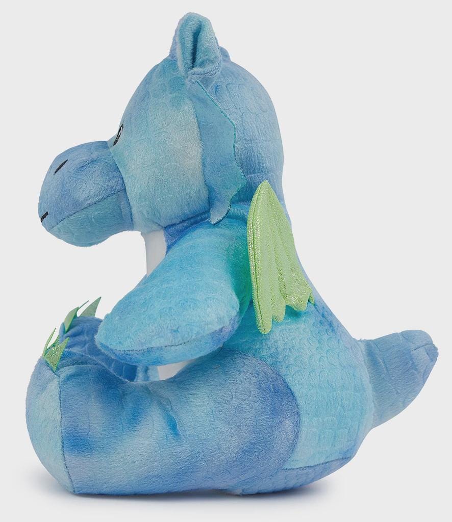 Personalised Printed Blue Dragon Dinosaur Soft Toy • Prehistoric Nursery Decor • Soft Cuddly Plush • Baby Shower Gift •Mumbles