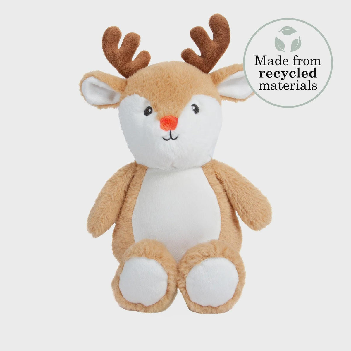 Personalised Printed Reindeer Plush • Christmas Nursery Decor • Soft Cuddly Toy • Baby Keepsake • Festive Gift Idea