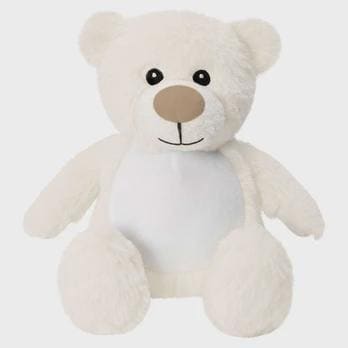 Personalised Printed Cream Bear • Custom Photo Teddy • Baby Gift • Birthday or Christening Keepsake- Tummi