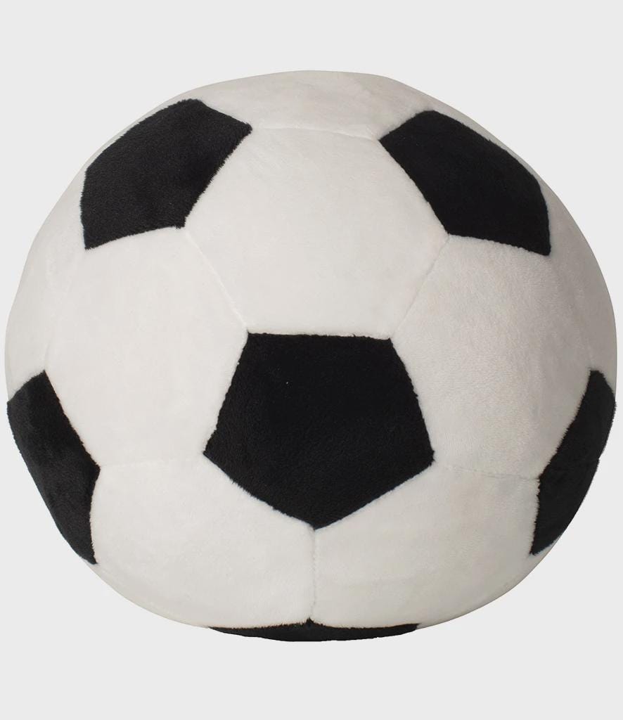 Personalised Embroidered Plush Football • Soft Soccer Ball Toy, New Baby Gift, Mumbles