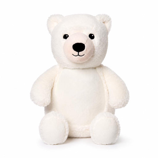 Personalised Embroidered Polar Bear Teddy, Cubbies Christmas Baby Gift