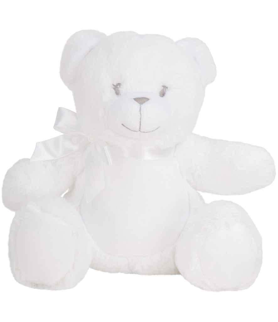 Personalised Printed White Teddy Bear, Mumbles Custom Photo Teddy