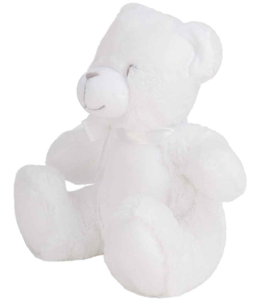 Personalised Printed White Teddy Bear, Mumbles Custom Photo Teddy