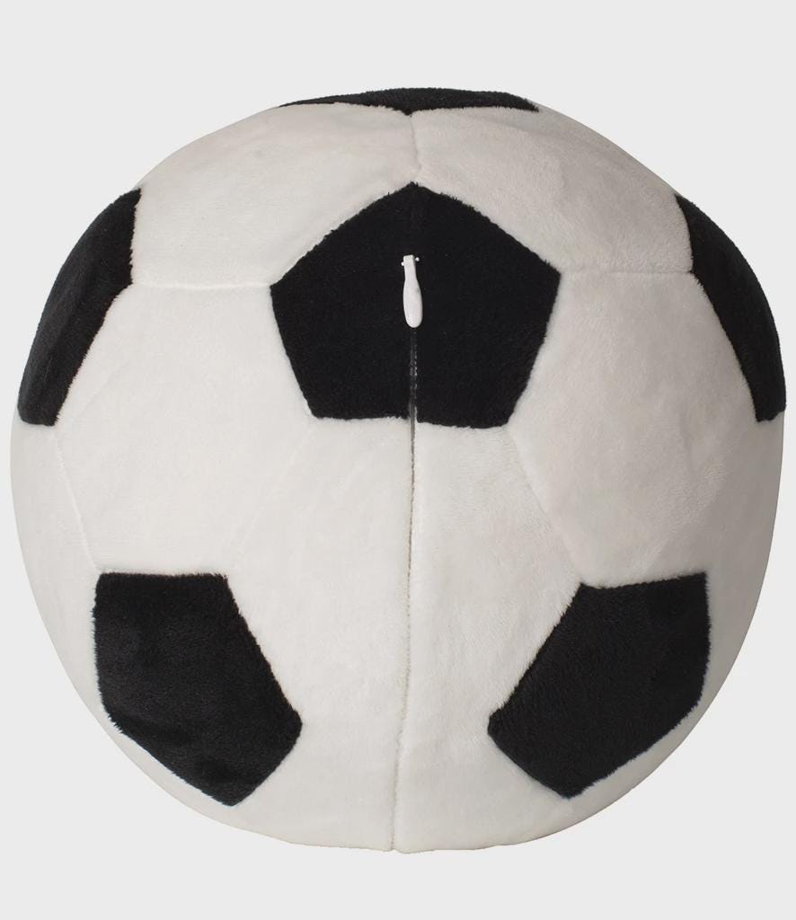 Personalised Embroidered Plush Football • Soft Soccer Ball Toy, New Baby Gift, Mumbles