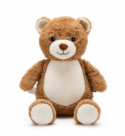 Personalised Embroidered Brown Teddy Bear, Cubbies Christening Gift