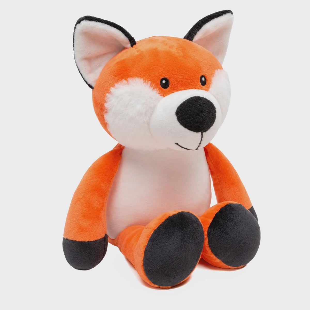 Personalised Printed Fox Plush Toy: Custom Name, Birth Block, Message • New Baby Gift • Birthday or Christening Keepsake, baby shower