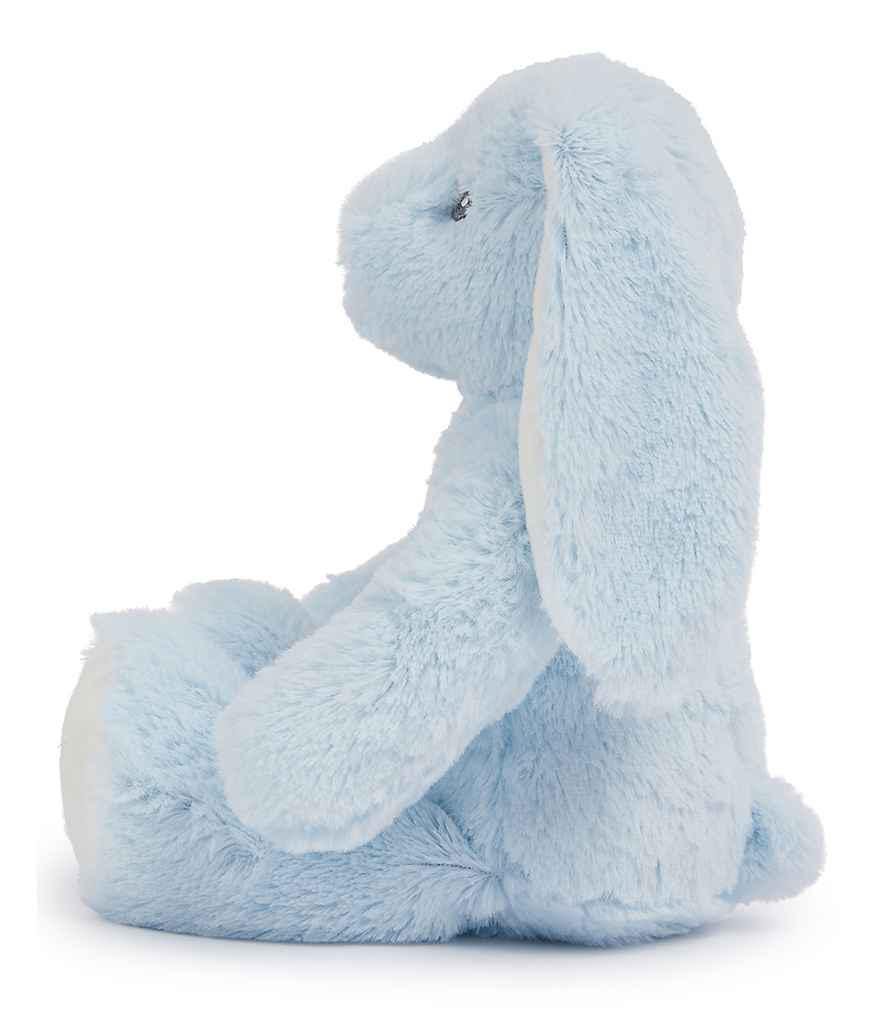 Personalised Printed Blue Bunny Rabbit • Soft Plush Toy • Baby Gift Keepsake • Nursery Decor • Birthday Present- Mumbles