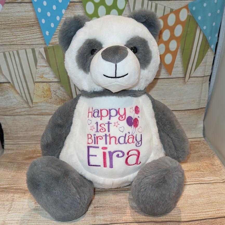 Personalised Embroidered 1st Birthday Teddy - Custom Soft Toy Plush Gift - Tummi - Birthday Gift