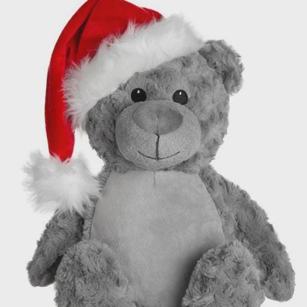Personalised Embroidered Christmas Teddy Bear• First Christmas, Soft Plush Gift (42cm)