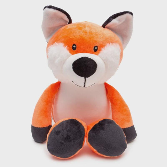 Personalised Printed Fox Plush Toy: Custom Name, Birth Block, Message • New Baby Gift • Birthday or Christening Keepsake, baby shower
