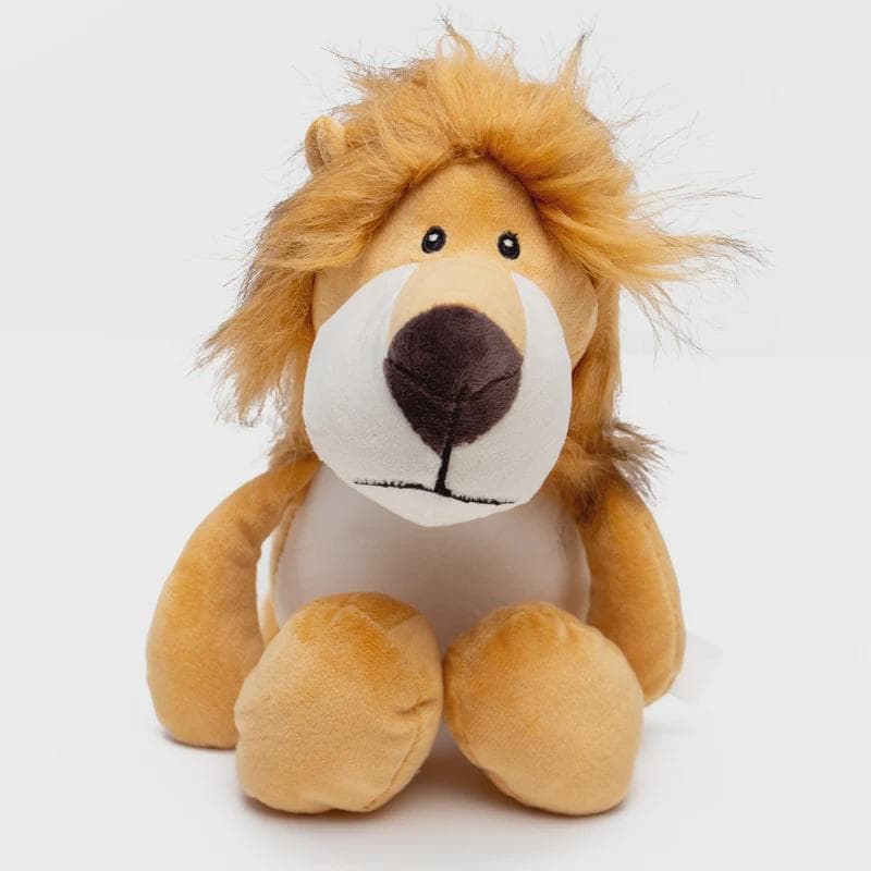 Personalised Printed Lion Plush Toy: Custom Name, Birth Block, Message • New Baby Gift • Birthday or Christening Keepsake, baby shower