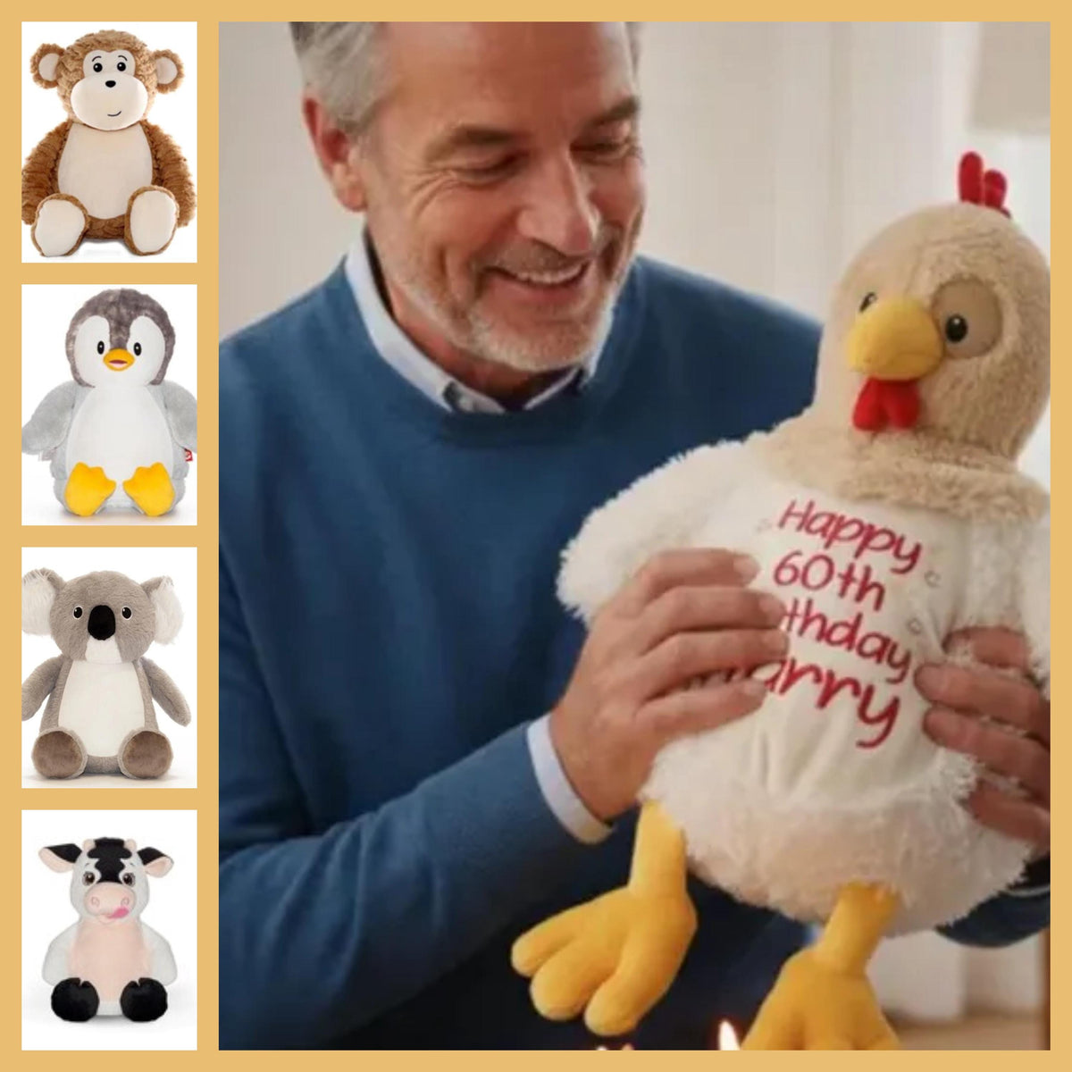 Personalised Embroidered Teddy - Custom Soft Toy Plush Gift - Tummi - Milestone Birthday, 18, 21, 30, 40, 50, 60, 70, 80, 90, 100