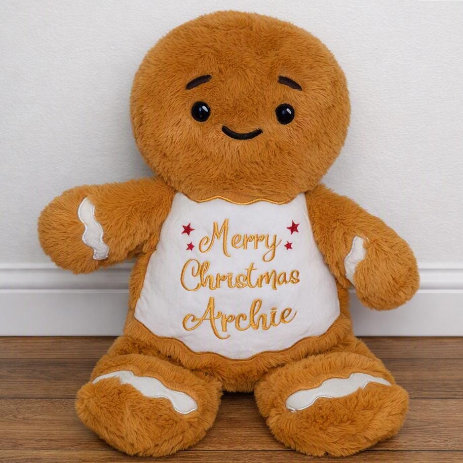 Personalised Embroidered Teddy - Custom Soft Toy Plush Gift - Tummi - 1st Christmas