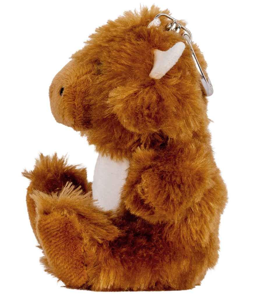 Personalised Highland Cow Key Chain • Farm‑Theme Bag Charm • Soft Plush Accessory • Fun Gift for Kids or Teens, NC500, Scotland
