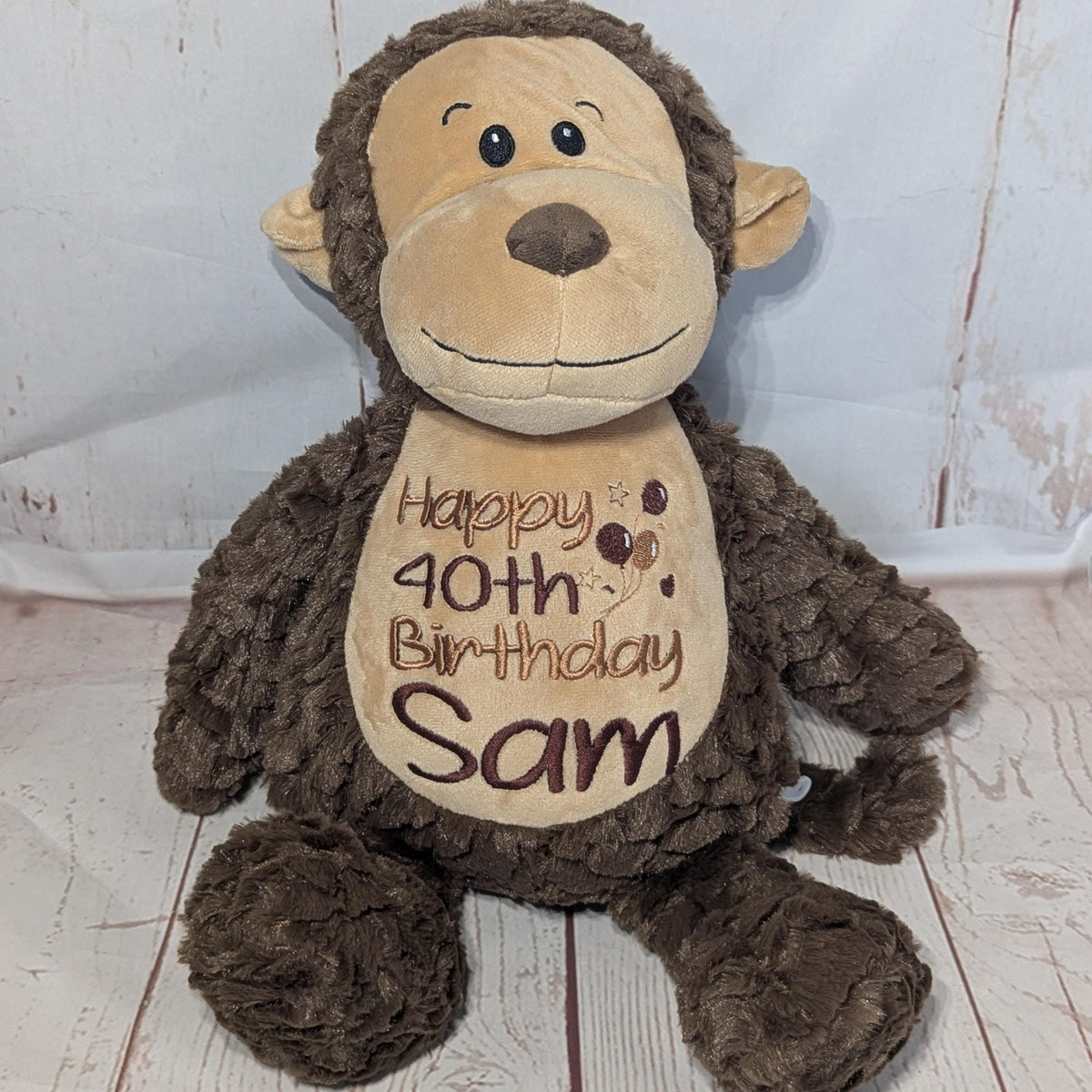 Personalised Embroidered Teddy - Custom Soft Toy Plush Gift - Tummi - Milestone Birthday, 18, 21, 30, 40, 50, 60, 70, 80, 90, 100