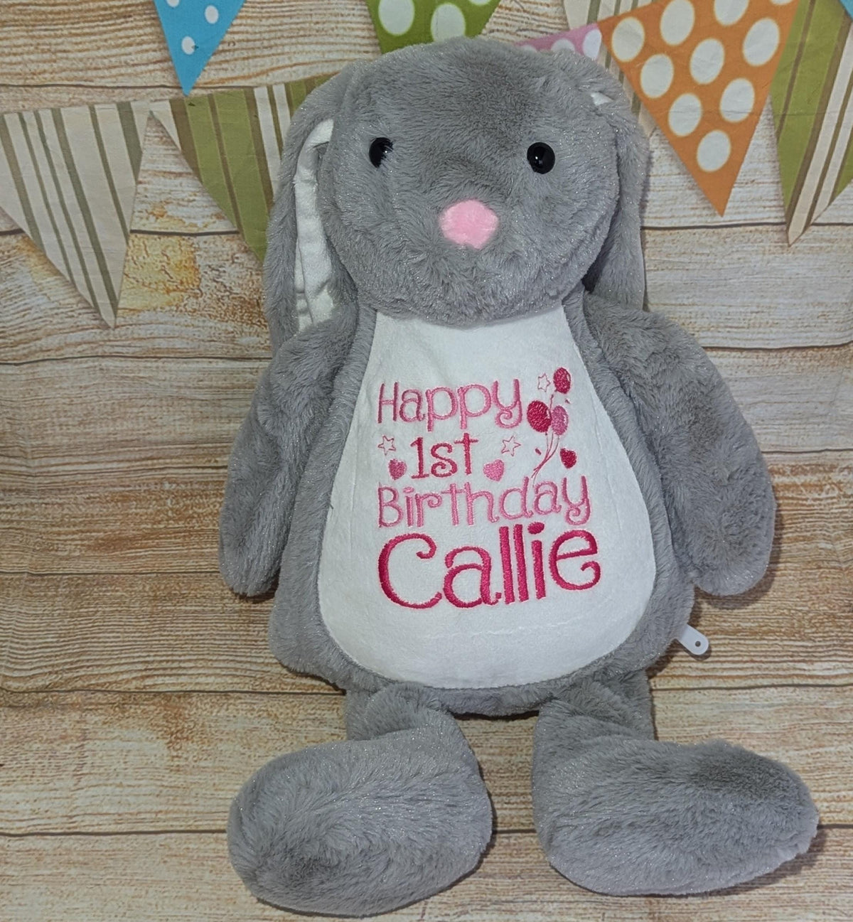 Personalised Embroidered 1st Birthday Teddy - Custom Soft Toy Plush Gift - Tummi - Birthday Gift