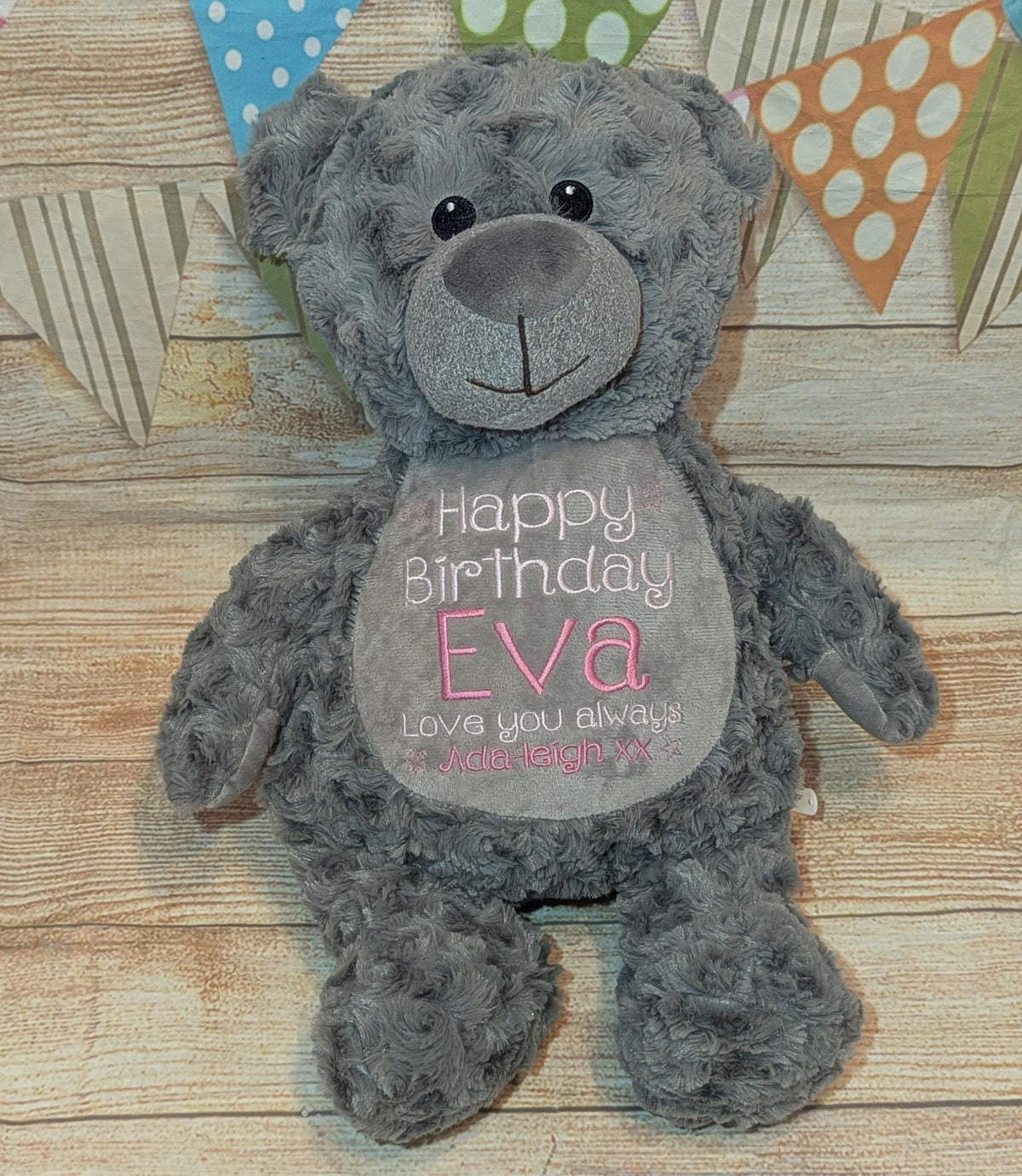 Personalised Embroidered 1st Birthday Teddy - Custom Soft Toy Plush Gift - Tummi - Birthday Gift