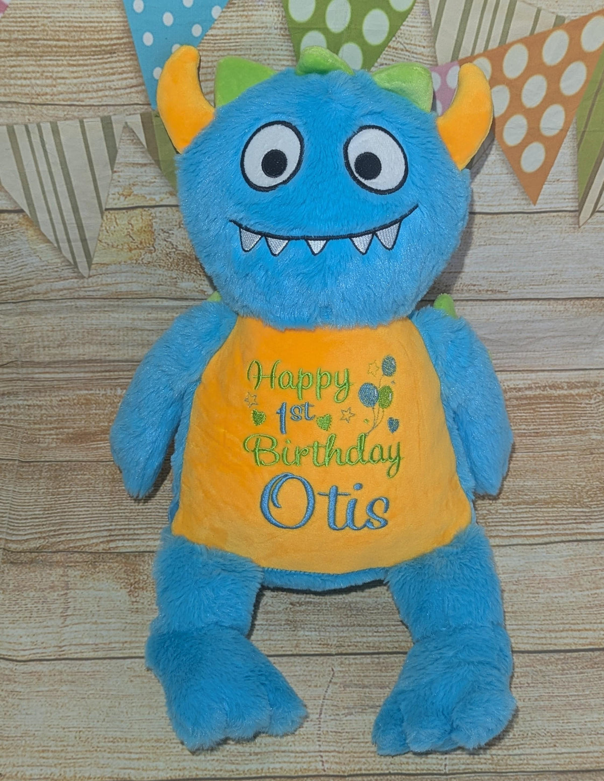 Personalised Embroidered 1st Birthday Teddy - Custom Soft Toy Plush Gift - Tummi - Birthday Gift