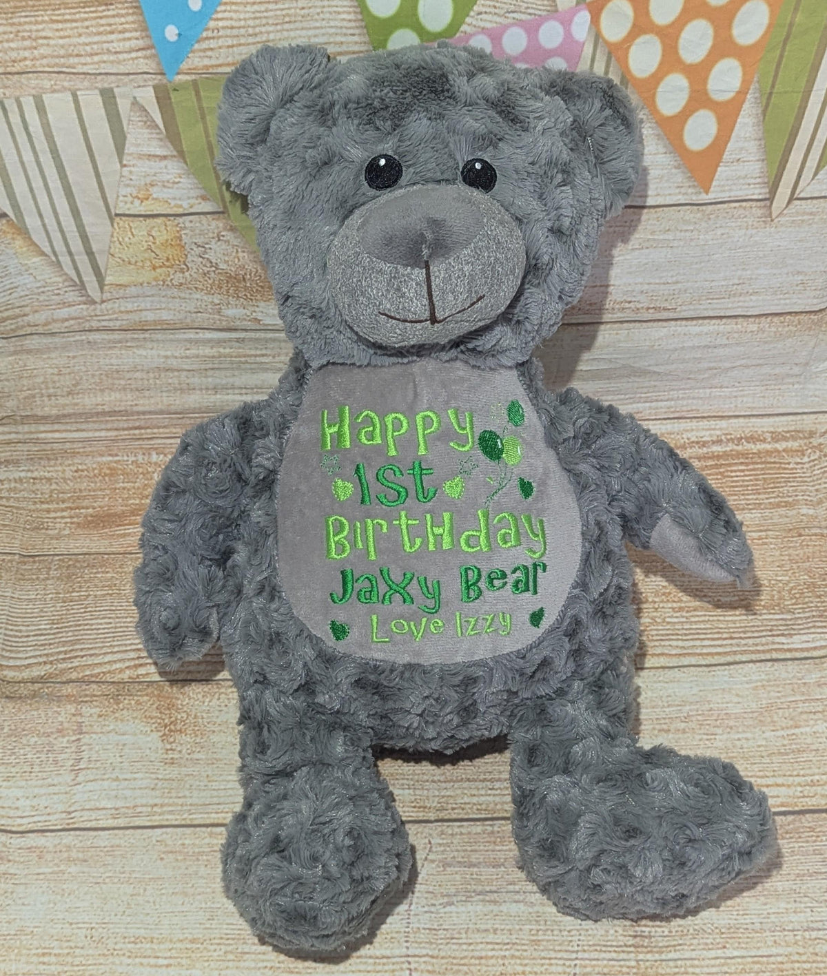 Personalised Embroidered 1st Birthday Teddy - Custom Soft Toy Plush Gift - Tummi - Birthday Gift
