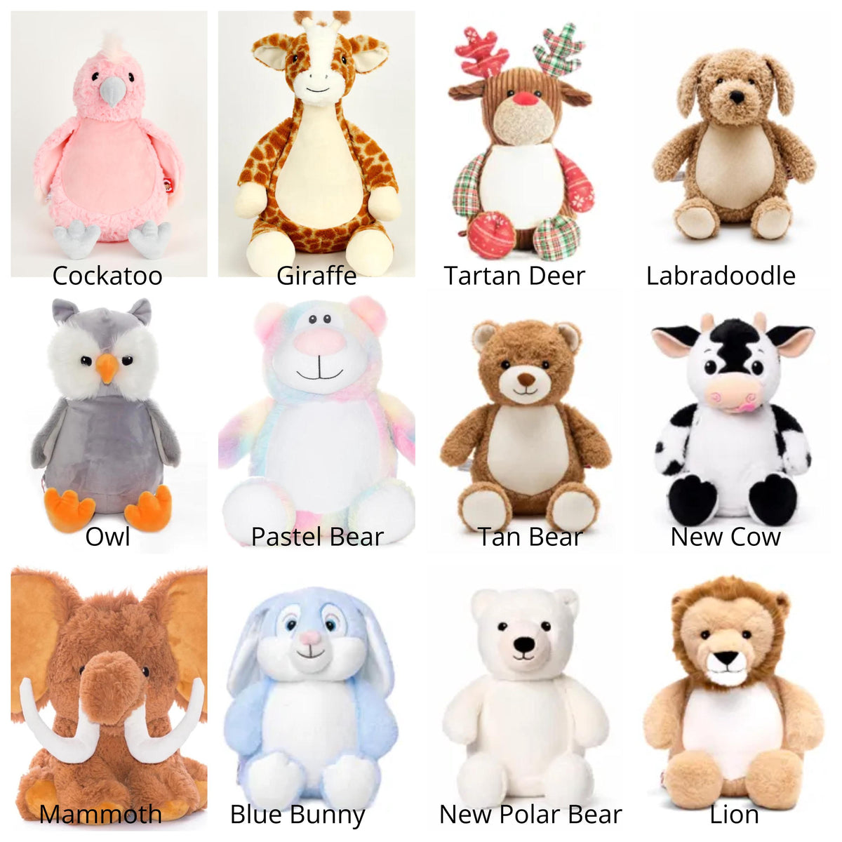Personalised Embroidered Teddy - Custom Soft Toy Plush Gift - Cubbies - Name or Birth Block Keepsake