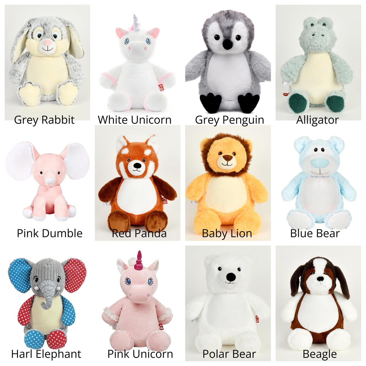 Personalised Embroidered Teddy - Custom Soft Toy Plush Gift - Cubbies - Name or Birth Block Keepsake