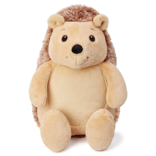 Plush toy hedgehog on a white background